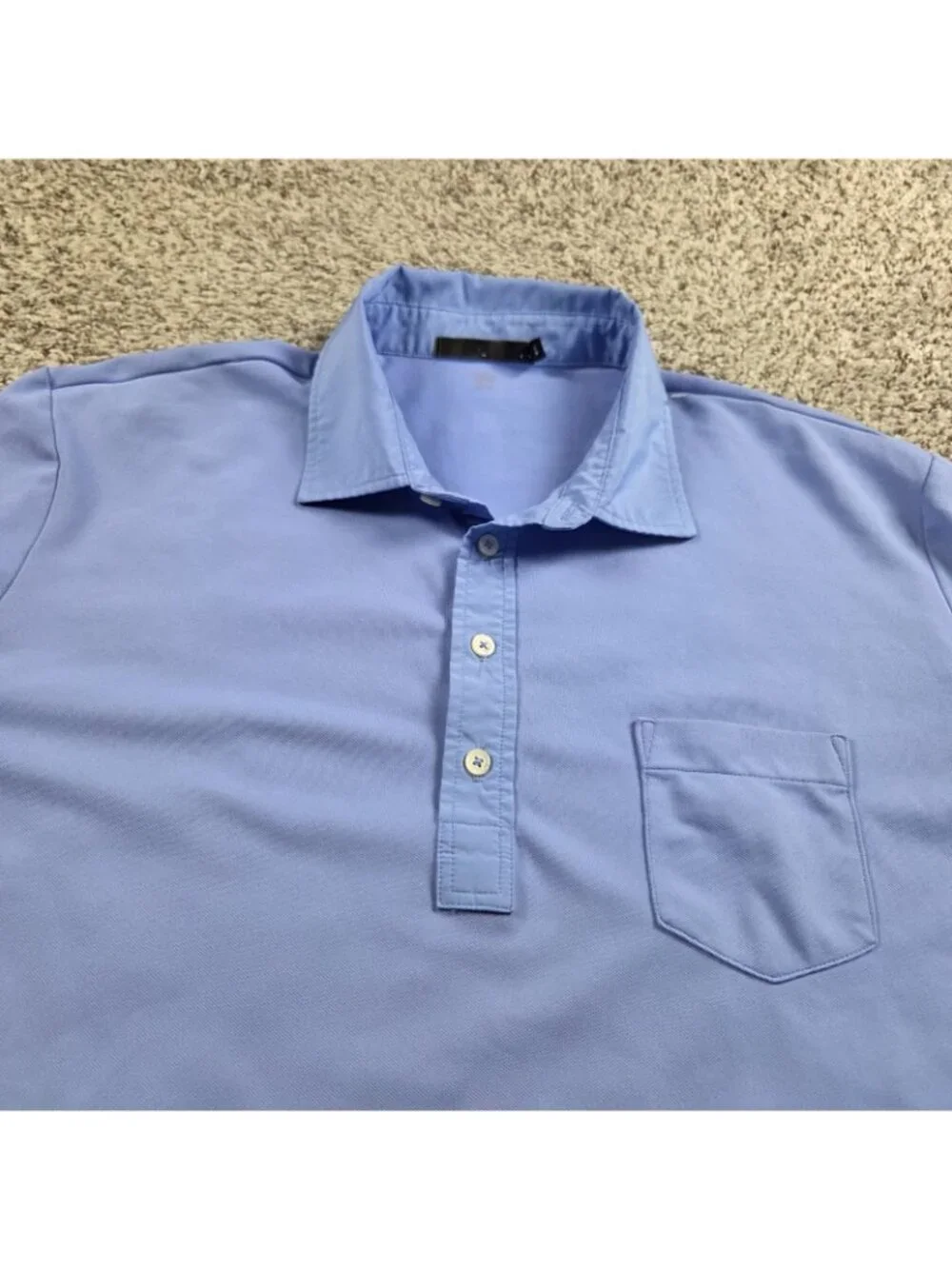 RLX Ralph Lauren Golf Polo Shirt Mens Large Blue Short Sleeve Wicking Pocket